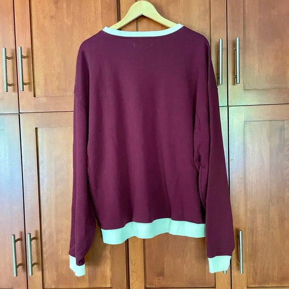 Free People We the Free Sweatshirt Classic Crew Colorblock Size Small NEW - Picture 7 of 10